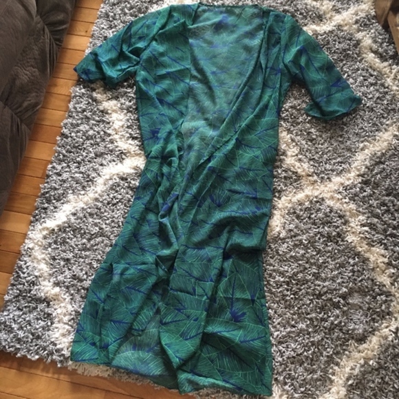 Palm Leaf Kimono Duster Cover Up - Picture 5 of 8